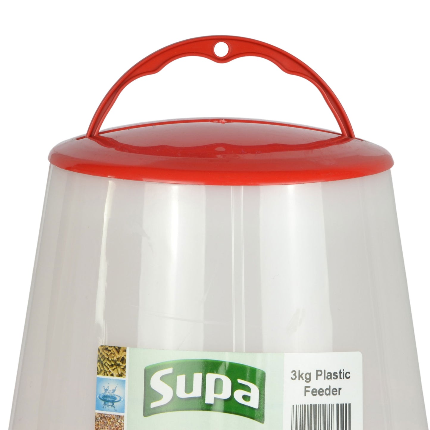 Supa Poultry Feeder Red & White 3kg