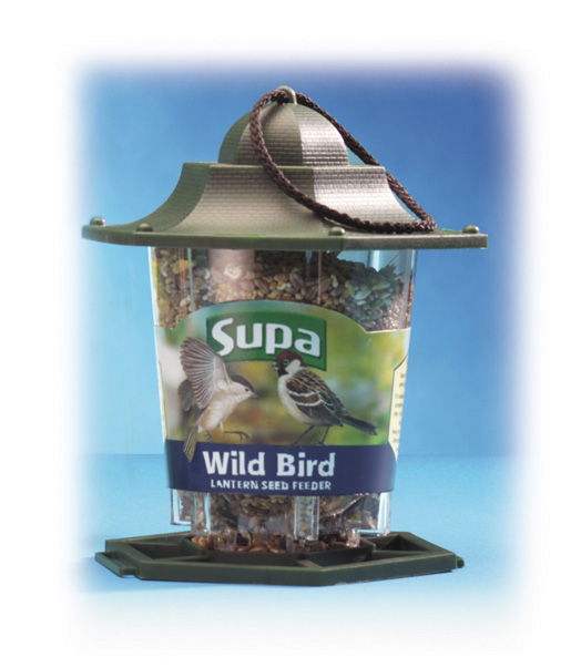 Supa Plastic Lantern Seed Feeder Green