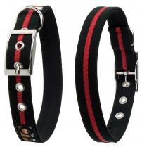 Oscar & Hooch Collar XLge Black & Red