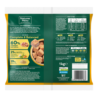 Natures Menu 60/40 Complete and Balanced Chicken & Salmon 1kg