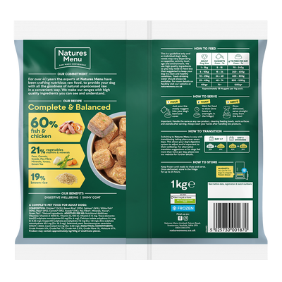 Natures Menu 60/40 Complete and Balanced Fish & Chicken 1kg