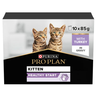 Pro Plan Kitten Healthy Start With Turkey In Gravy 10x85g