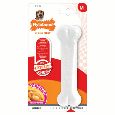 Nylabone Extreme Chew Extra Durable Bone Chicken Medium
