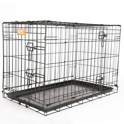 RAC Metal Fold Flat Crate With Plastic Tray Medium 75x54x47cm