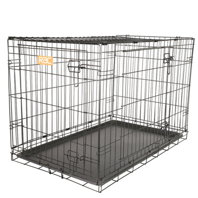 RAC Metal Fold Flat Crate With Plastic Tray Large 91x62x56cm