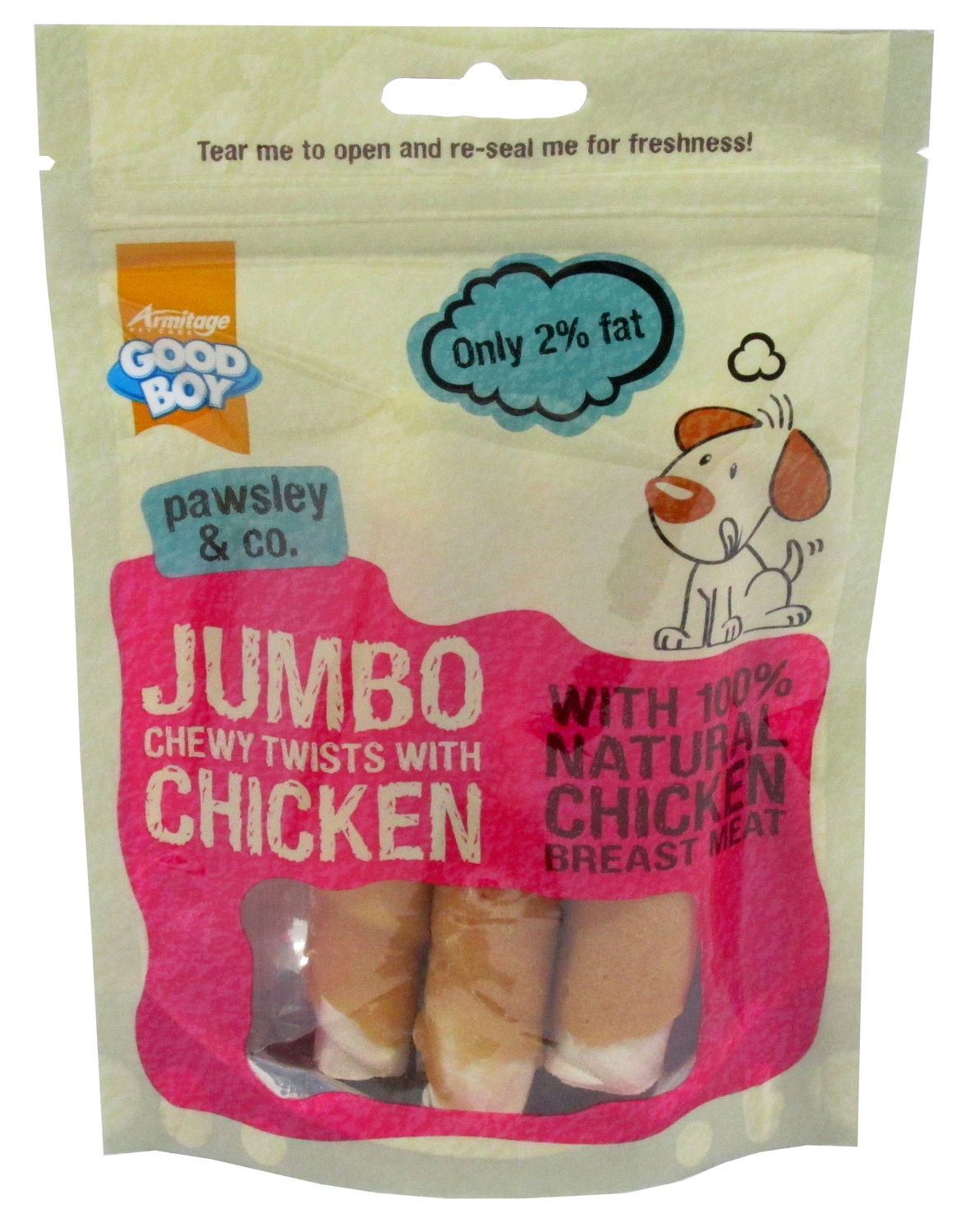 Good Boy Pawsley & Co Jumbo Twisters Chicken 100g
