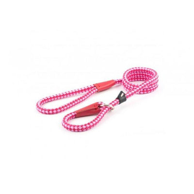 Viva Nylon Rope Slip Lead Pink 12mm x1.5m