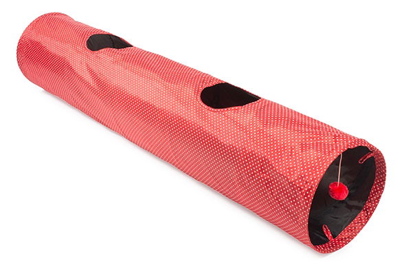 Acticat Play Tunnel Red Polka Large 1.3m