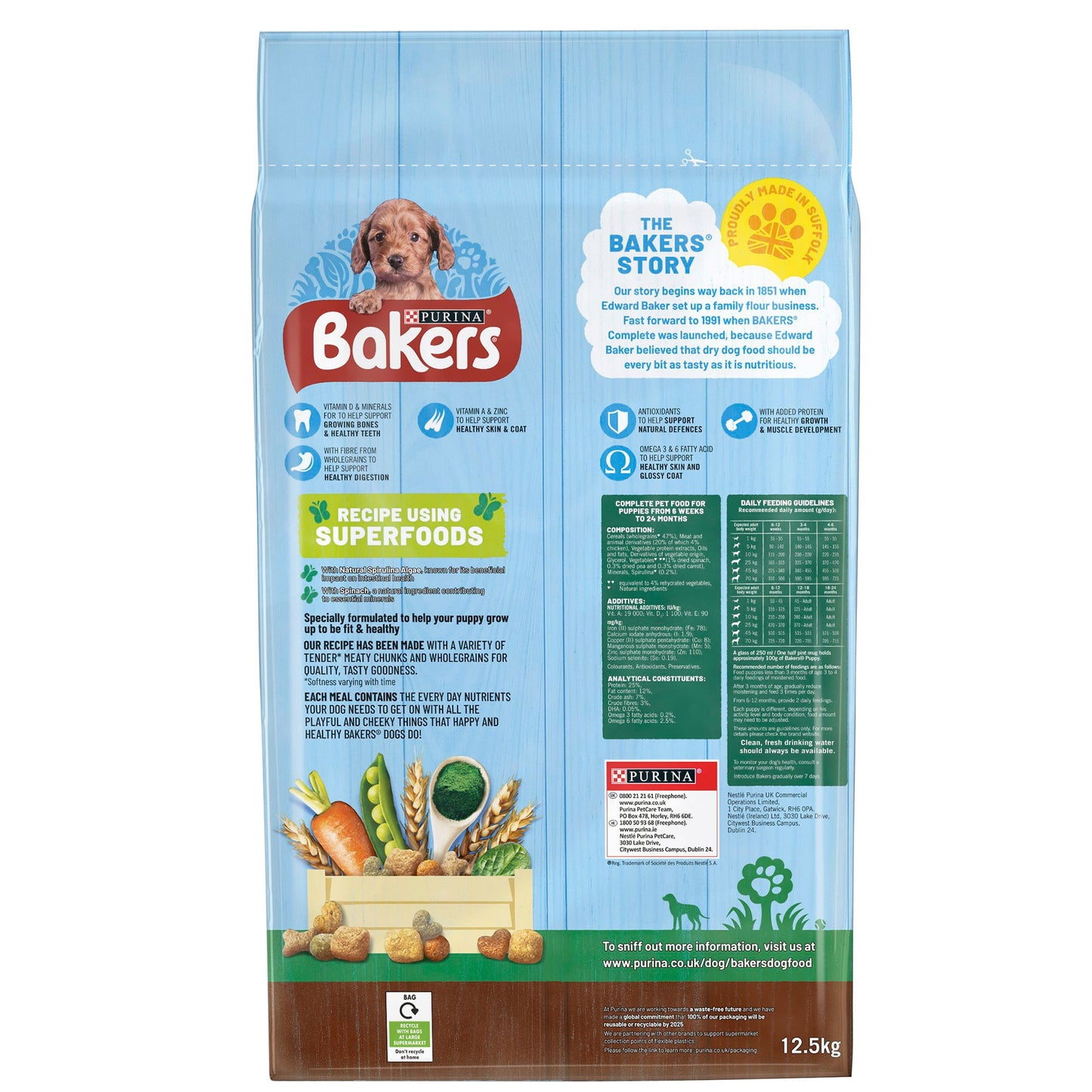 Bakers Complete Puppy Junior Chicken & Veg 12.5kg