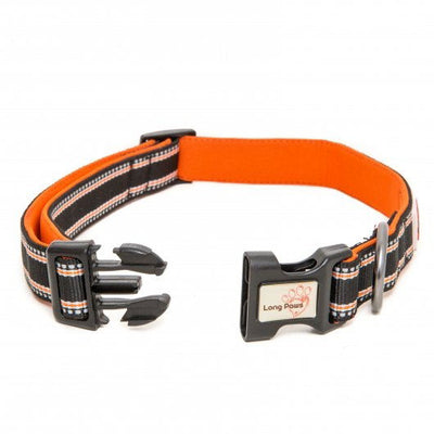 Long Paws Comfort Collection Collar Black 15mm X28-42cm
