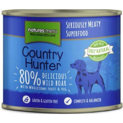 Natures Menu Country Hunter Meals Dog Can Delicious Wild Boar 600g
