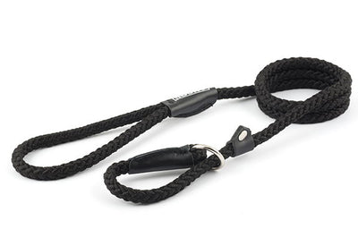 Viva Nylon Rope Slip Lead Black 8mm x1.5m