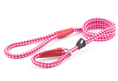 Viva Nylon Rope Slip Lead Pink 8mm x1.5m