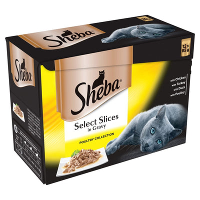 Sheba Pouch Select Slices Poultry Collection In Gravy 12x85g