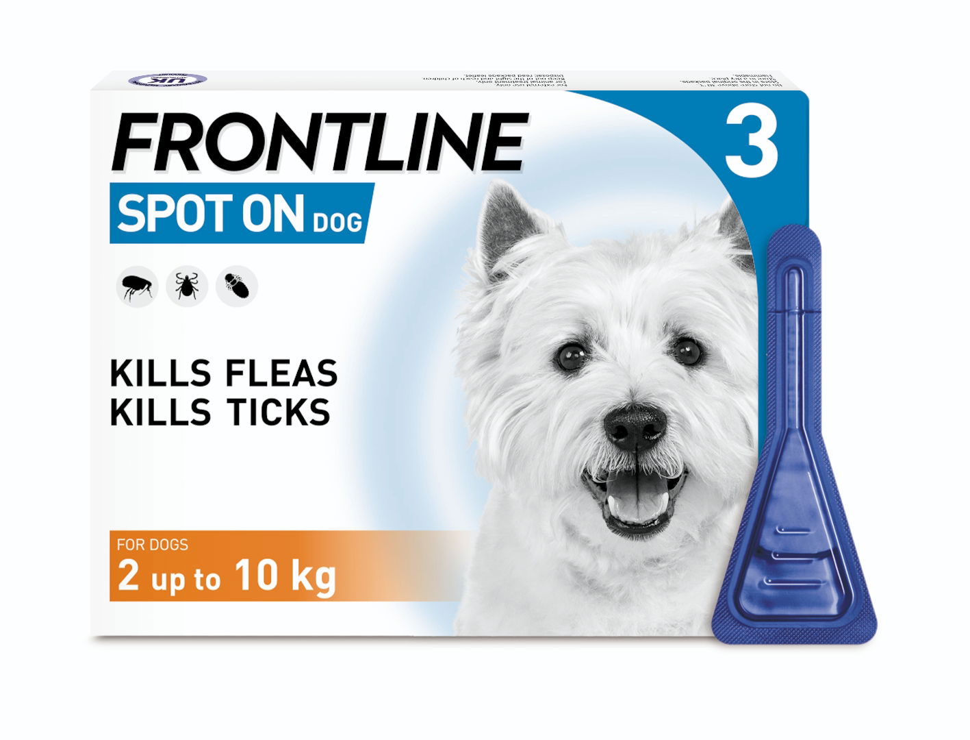 Frontline Spot On Sml Dog 0-10kg 3 Pipettes