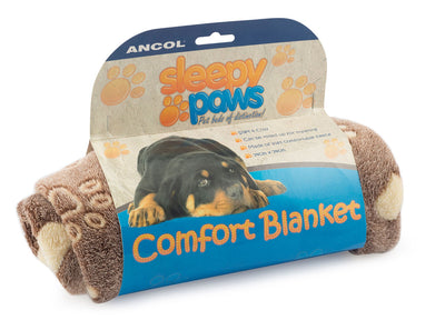Sleepy Paws Dog & Cat Comfort Blanket Brown 74x74cm