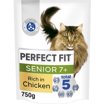 Perfect Fit Senior Dry Cat Food Chicken 750g
