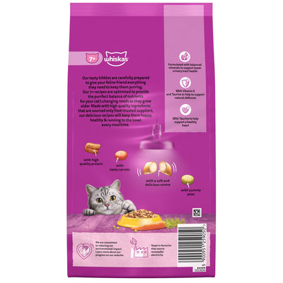 WHISKAS 7+ Chicken Adult Dry Cat Food 1.9kg