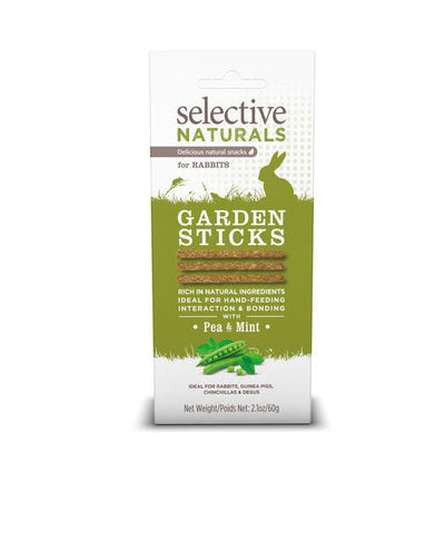 Naturals Garden Sticks For Rabbits With Pea & Mint 60g