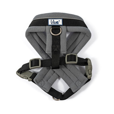 Viva Nylon Padded Harness Black Small 36-42cm