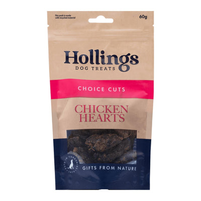 Hollings Natural Chicken Hearts 60g