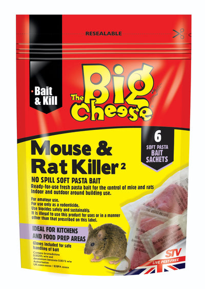 The Big Cheese Mouse & Rat Killer Pasta Sachet Pk6