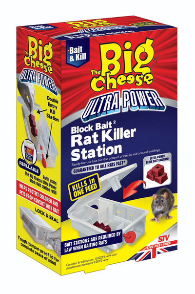 The Big Cheese Ultra Power Block Bait Rat Killer Station