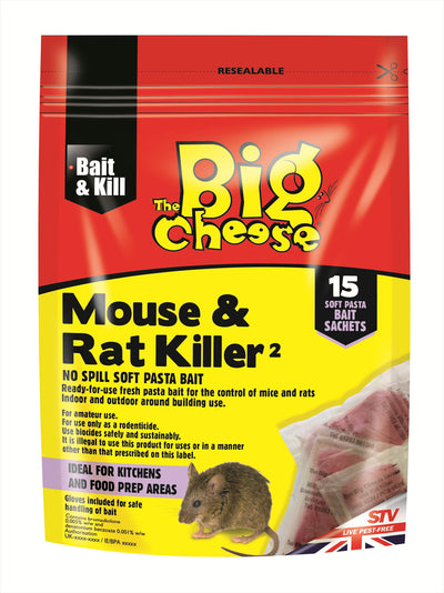 The Big Cheese Mouse & Rat Killer Past Sachets Pk15