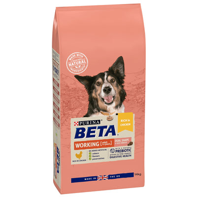 Beta Adult Working Dog Dry Dog Food Rich In Chicken 14kg