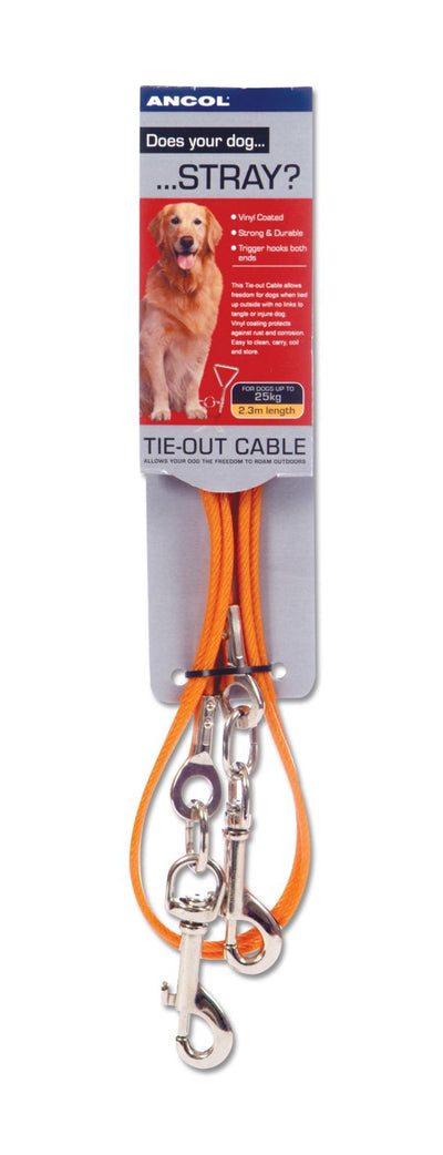 Tie Out Cable Orange Large 35kg