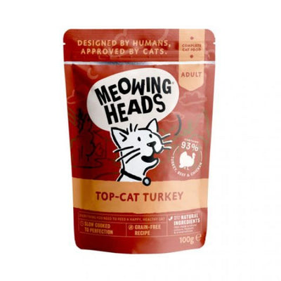 Meowing Heads Top Cat Turkey 100g