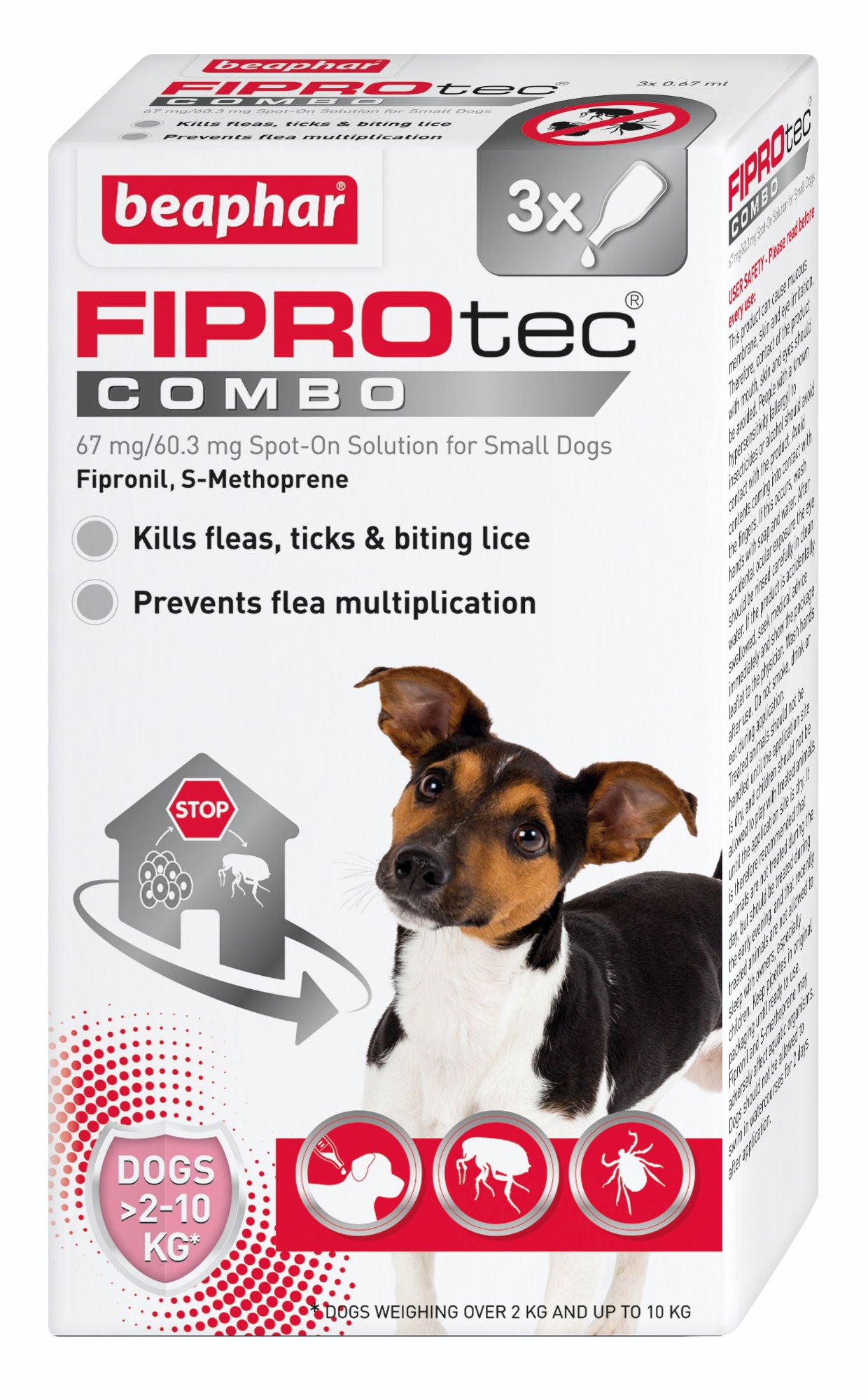 New Fiprotec Combo Small Dog 3 Pipette
