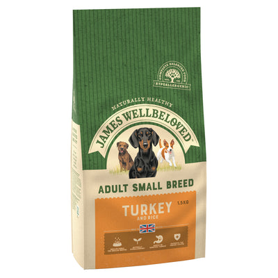 James Wellbeloved Small Breed Dry Dog Food Turkey & Rice 1.5 kg