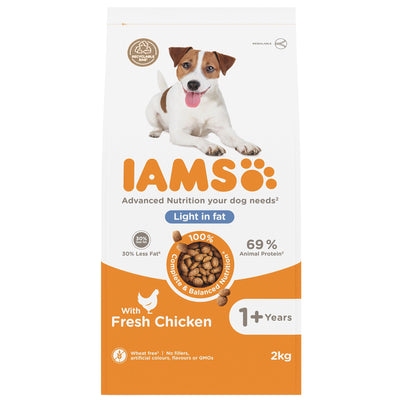 Iams Vitality Light In Fat Dog With Fresh Chicken 2kg