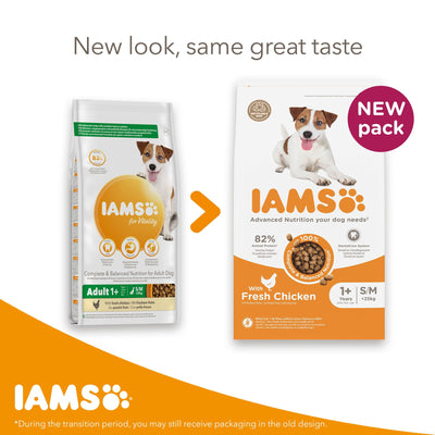 Iams Vitality Adt Sml & Medium Dog With Fresh Chicken 12kg