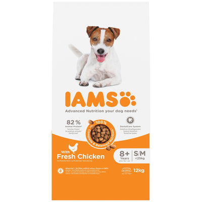 Iams Vitality Snr Sml & Medium Dog With Fresh Chicken 12kg