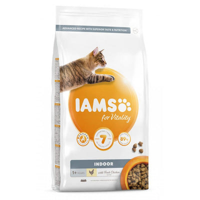 Iams Vitality Indoor Cat Food With Fresh Chicken 10kg