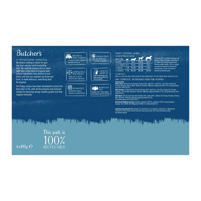 Butcher's Puppy Perfect Dog Food Cans 6x400g