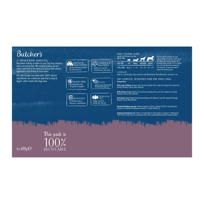 Butcher's Recipes in Jelly Dog Food Cans 6x400g