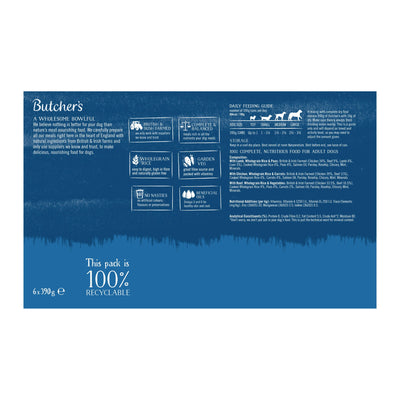 Butcher's Loaf Recipes Dog Food Cans 6x390g