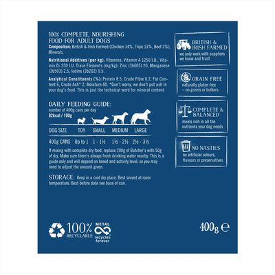 Butcher's Tripe Dog Food Can 400g