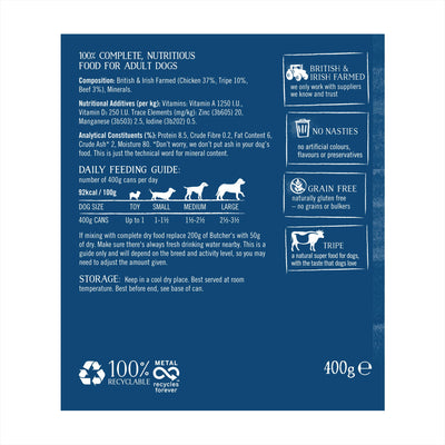 Butcher's Chicken & Tripe Dog Food Can 400g