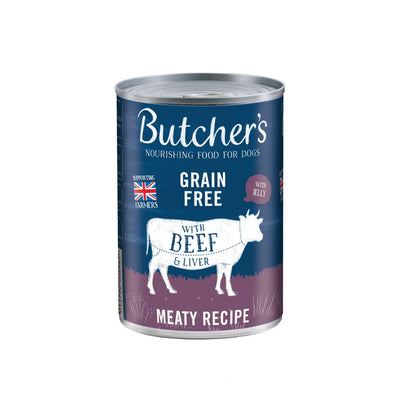 Butcher's Beef & Liver in Jelly Dog Food Can 400g