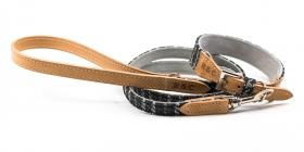 Ralph & Co Tweed & Leather Dog Lead Ascot Black