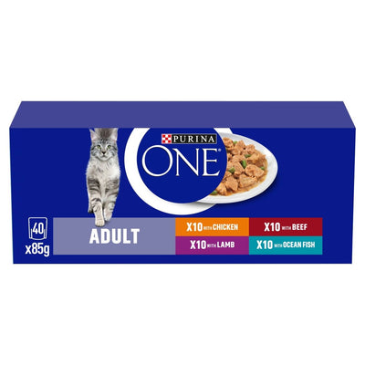 Purina One Adult Cat Mini Fillets In Gravy 40x85g