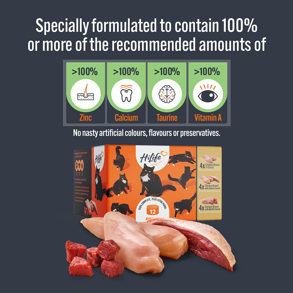 It's Only Natural Cat Lux Meat Selection 12x70g