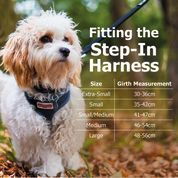 Viva Nylon Step In Comfort Mesh Harness Black Small