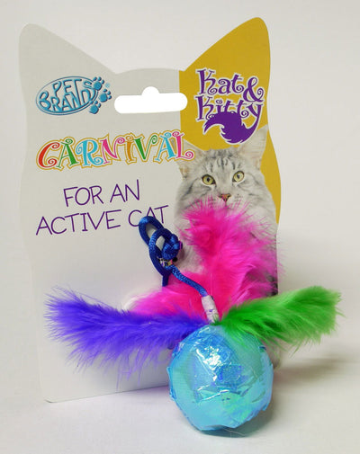 Ball Toy With Feathers