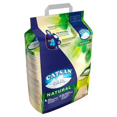Catsan Natural 100% Biodegradable Clumping Odour Control Cat Litter 20L