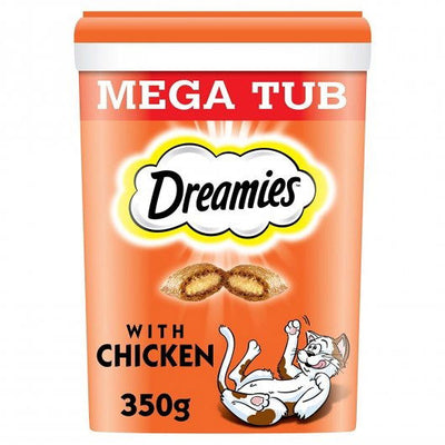 DREAMIES Cat Treat Biscuits with Chicken Bulk Mega Tub 350g